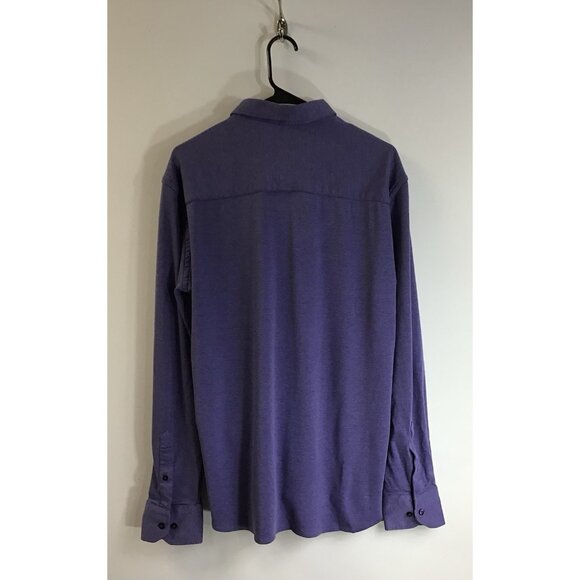 Max Colton Sexy Flip Cuff Shirt Size XL Blue/Purple Long Sleeve Button Up 💜 - Picture 2 of 7